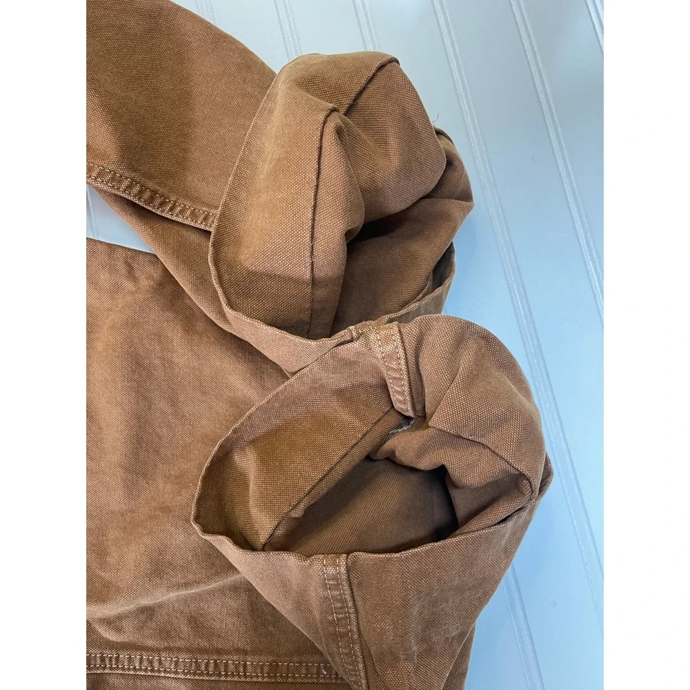 Levi Strauss & Co Mens Duck Canvas Workwear Overalls Brown XL Bibs ALTERED